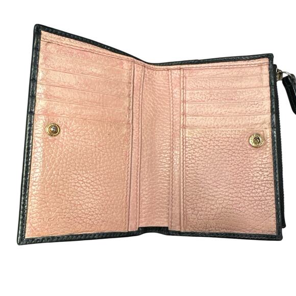 G2. Gucci Calfskin GG Marmont Bow Flap Wallet Black - Picture 4 of 16